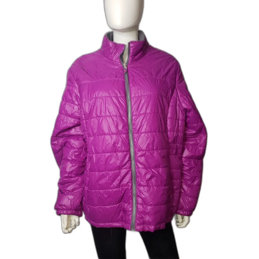 FREE COUNTRY Purple Puffer Jacket Coat Womens Plus Size 2X - Picture 10 of 10